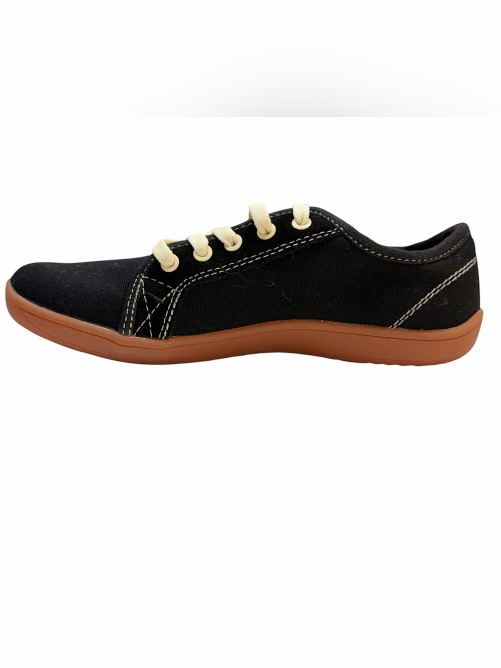 WHITIN W81 V2 Black Gum Barefoot Minimalist Canvas Sneakers EU 36 NWOB - Picture 2 of 8